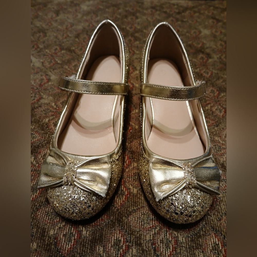 CadIda Dinos Girls Dress Shoes, Wedding. Party heels, Mary Size 1.